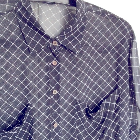 Club Monaco Black Silk Top - Picture 2 of 2